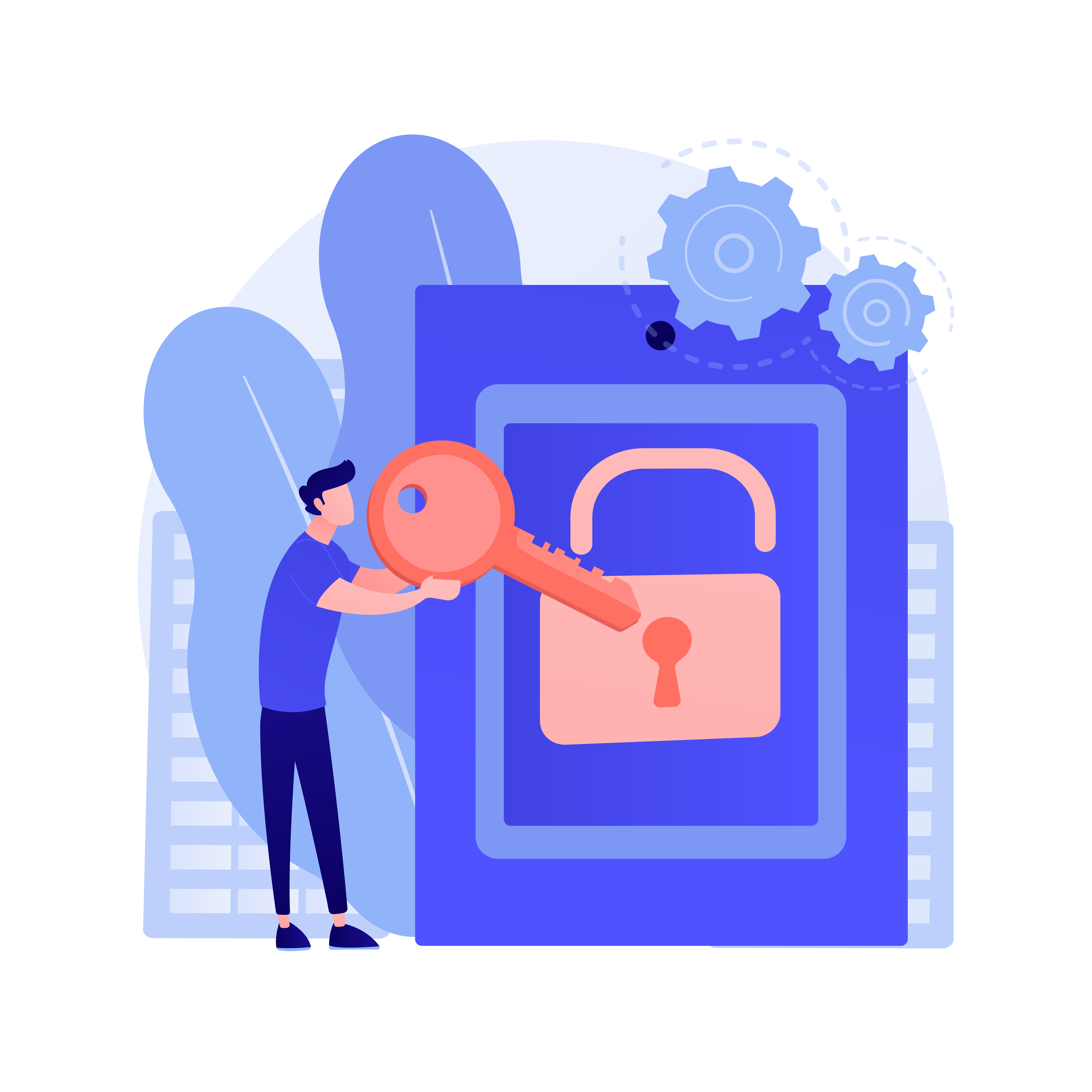 Ilustración de acceso seguro